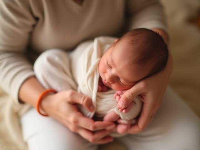 Tender photo of parents holding a newborn baby