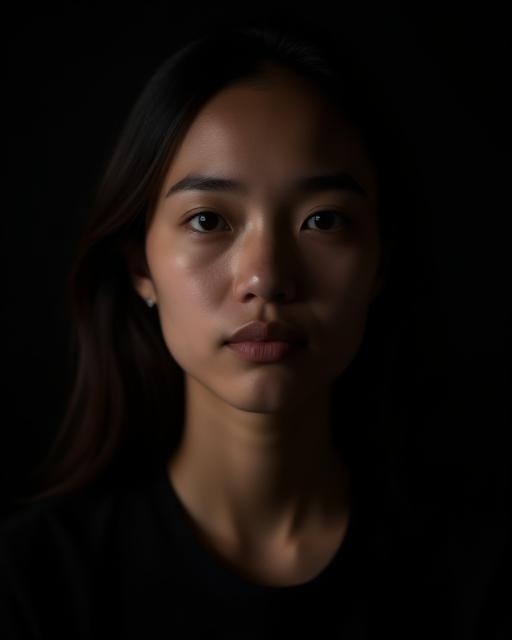 Studio headshot with dramatic lighting